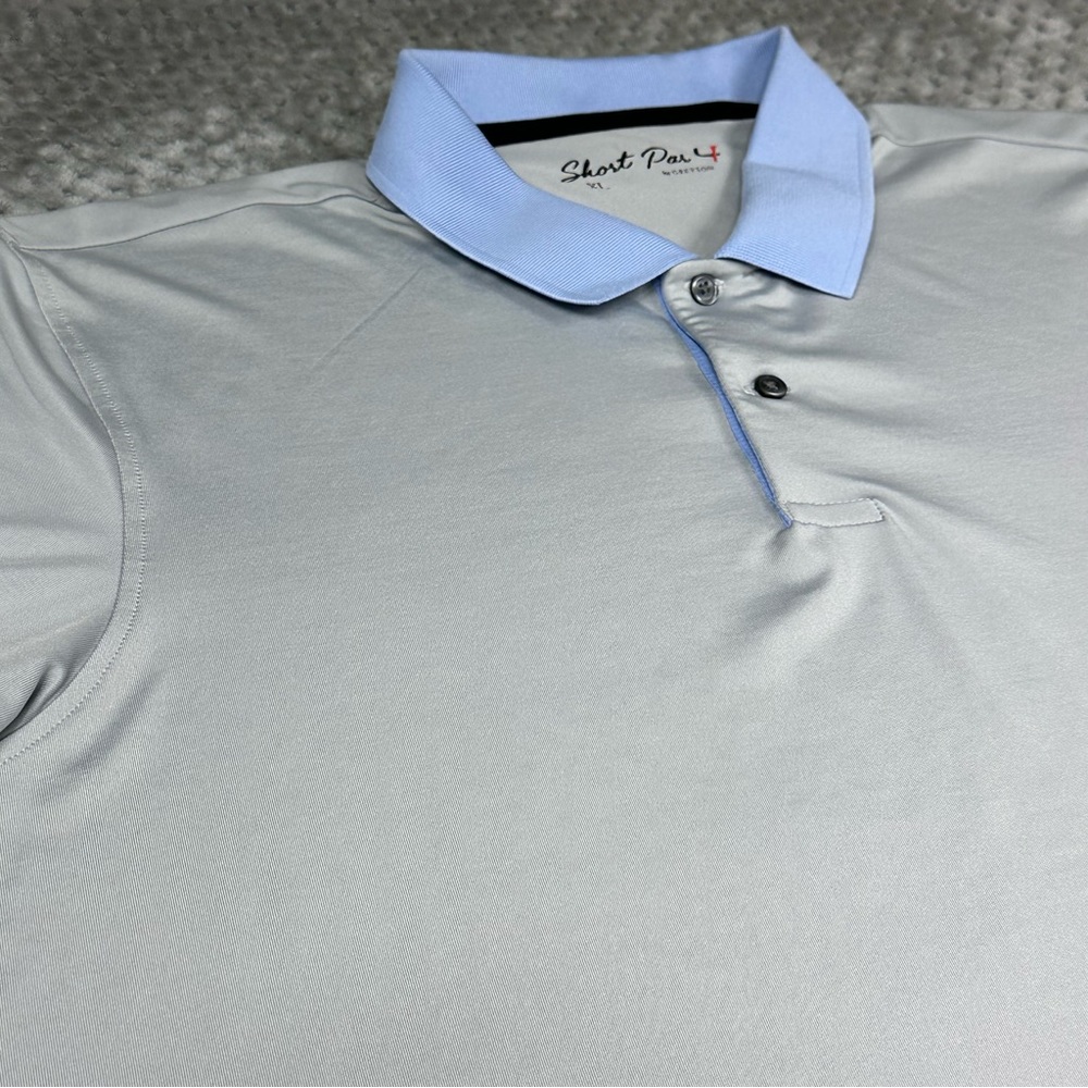 Short Par 4 by Greyson Polo Men’s XL Gray Golf Performance Shirt Breathable